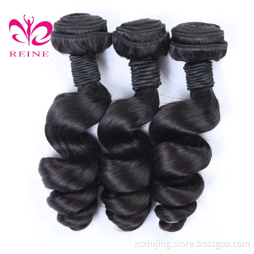 Best selling Natural extension human weave 8A grade virgin indian human hair 95-100g 100% virgin human hair for black woman